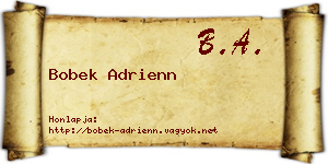 Bobek Adrienn névjegykártya
